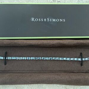 Ross-Simons Silver and Emerald cut Topaz Box-Set Tennis Bracelet